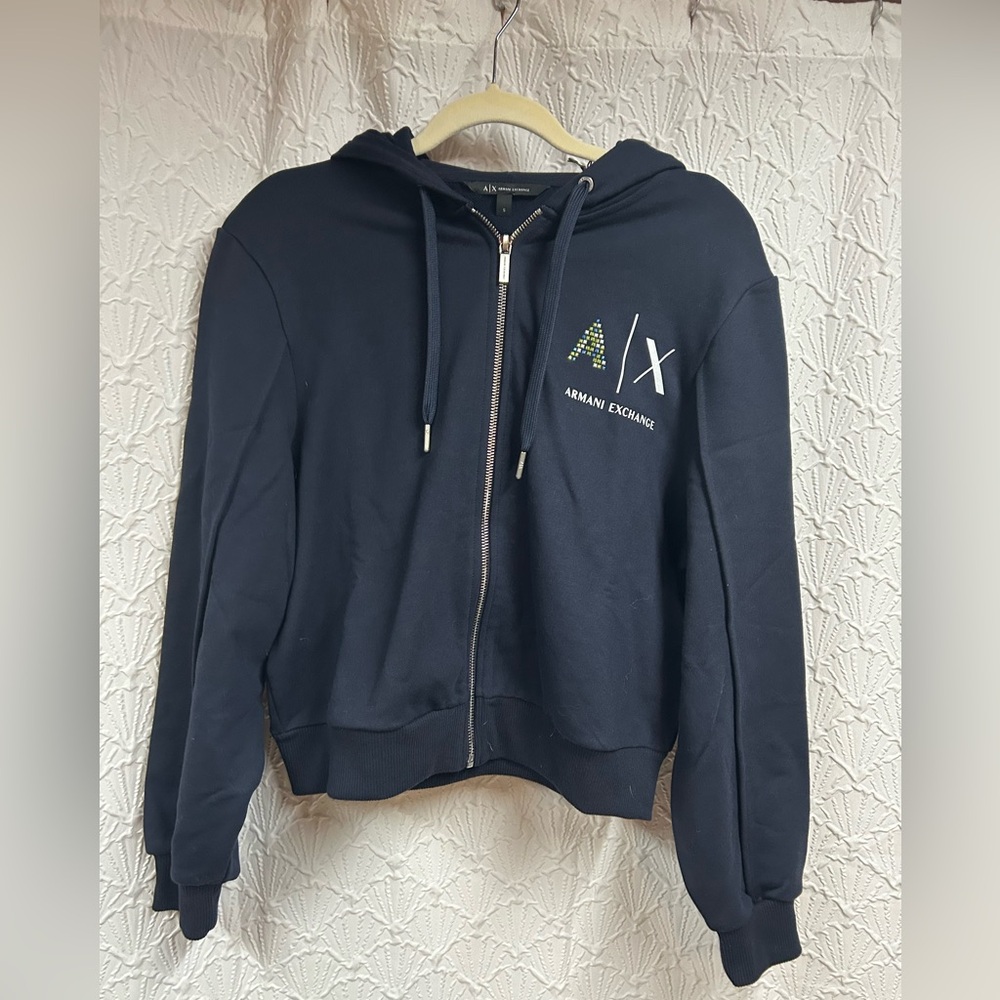 NWT A/X Armani Exchange Small Navy Hoodie